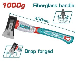 Total THAX0611000F Τσεκούρι Σφήνας Πλαστική Λαβή 1.000gr