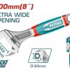 Total THT101086 Γαλλικό Κλειδί Μήκους 200mm 8" με Άνοιγμα Σιαγόνων έως 30mm και Αντιολισθητική Λαβή