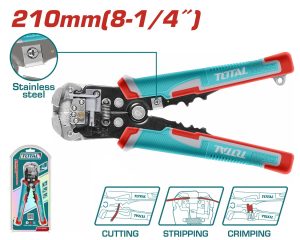 Total THT15246 Αυτόματος Απογυμνωτής Καλωδίων 3 σε 1 (Απογύμνωση – κοπή – πτύχωση)