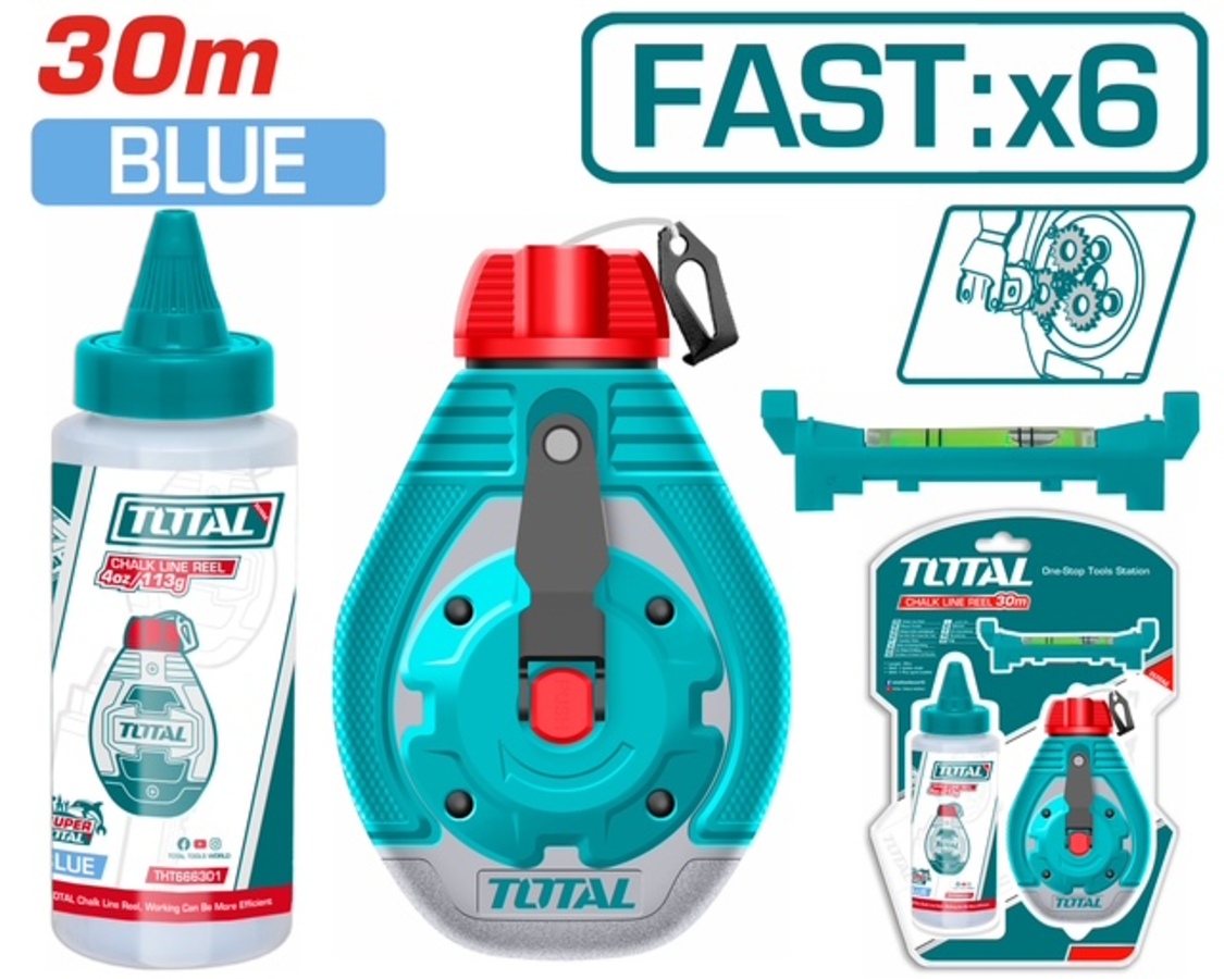 Total THT666301 Νήμα Στάθμης 30m & Ώχρα