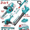 Total TOSLI241189E Σέτ Αλυσοπρίονο & Θαμνοκοπτικό & Φυσητήρας Μπαταρίας Li-ion 20V
