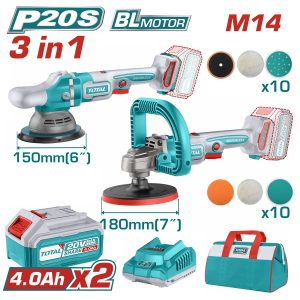 Total TOSLI241191E Σετ Γωνιακών Αλοιφαδόρων Μπαταρίας Li-ion 20V