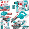 Total TOSLI250695E Σε 4 Τεμάχια Εργαλείων Μπαταρίας Li-ion 20V / 4Ah / 2 Μπαταρίες