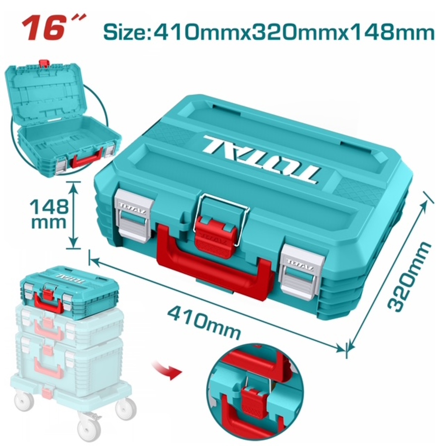 Total TPBXS101 Πλαστική Εργαλειοθήκη 16"