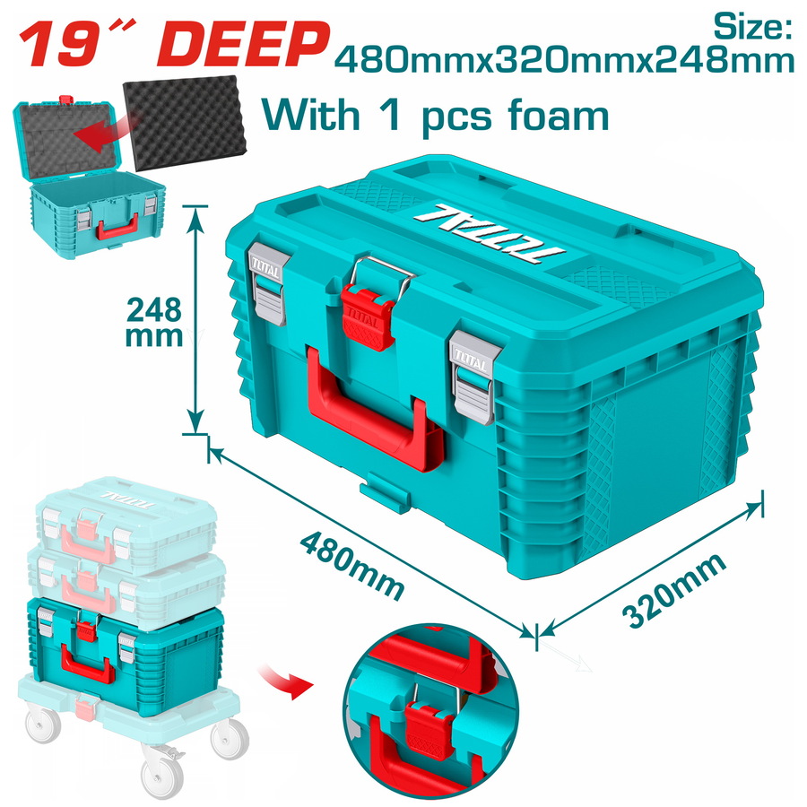 Total TPBXS103 Πλαστική Εργαλειοθήκη Βαθιά 19"