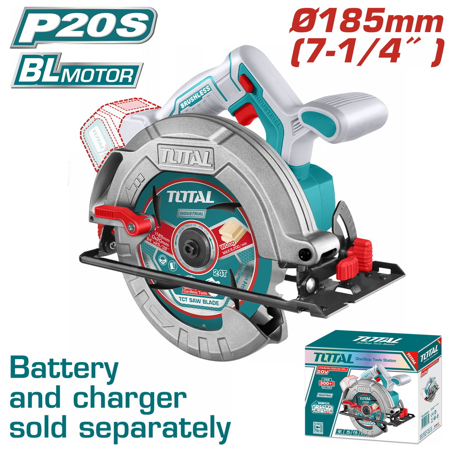Total TSLI1851 Δισκοπρίονο Μπαταρίας Φ-185mm Li-ion 20V Χωρίς Μπαταρία & Φορτιστή