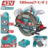 Total TSLI4218511E Σετ Δισκοπρίονο Μπαταρίας Φ-185mm Li-ion 42V / 2.5Ah / 1 Μπαταρία Brushless Motor