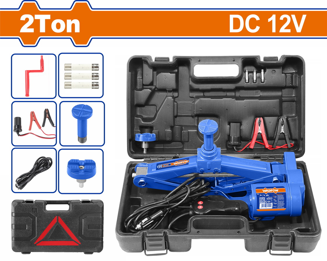 Wadfow WHJ4D02 Μηχανικός Γρύλος Ψαλιδωτός Μπαταρίας Αυτοκινήτου DC12V 2Τ