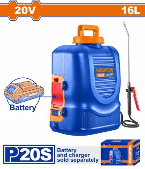 Wadfow WLSY2016 Ψεκαστήρας Πλάτης Μπαταρίας Li-ion 20V Χωρίς Μπαταρία & Φορτιστή