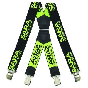 Ελαστικές Τιράντες Εργασίας Sara Workwear black/fluorescent yellow