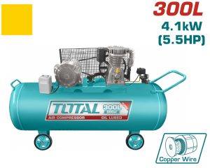 Total TC1553002 Αεροσυμπιεστής Με Ιμάντα 4.1kW / 5.5HP / 300Lit