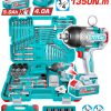 Total THKTHP31262 Σετ Μπουλονόκλειδο Μπαταρίας Li-ion 20V / 1350Nm / 5Ah / 1 Μπαταρία 126 Τεμάχια