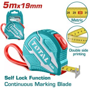 Total TMT126251M Μετροταινία με Αυτόματη Επαναφορά 5m X 19mm