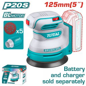 Total TROSLI2002 Τριβείο Έκκεντρο Χούφτας Μπαταρίας Li-ion 20V / 125mm Χωρίς Μπαταρία & Φορτιστή