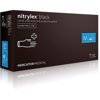 Γάντια Μιας Χρήσης Νιτριλίου Mercator Nitrylex black 100τμχ