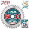 Total TAC231255 Δίσκος κοπής ξύλου 115mm Κατάλληλος Για Γωνιακό Λειαντήρα
