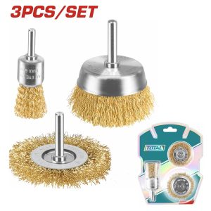 Total TAC310031 Συρματόβουρτσα Καμπάνα για Δράπανο 25.4mm Σετ 3τμχ