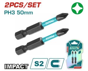 Total TACIM71PH350 Μύτες ΜαγνηΜύτες Μαγνητικές Μαύρες ΡH3 50mm Σετ 2 τεμαχίων