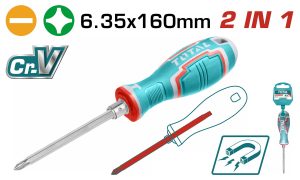 Total THT250206 Κατσαβίδι Μαγνητικό Διπλό PH2 + SL6.3 X 160