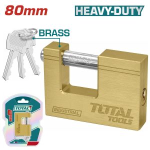 Total TLK32803 Μπρούτζινο Λουκέτο Τάκου με Κλειδί 80mm
