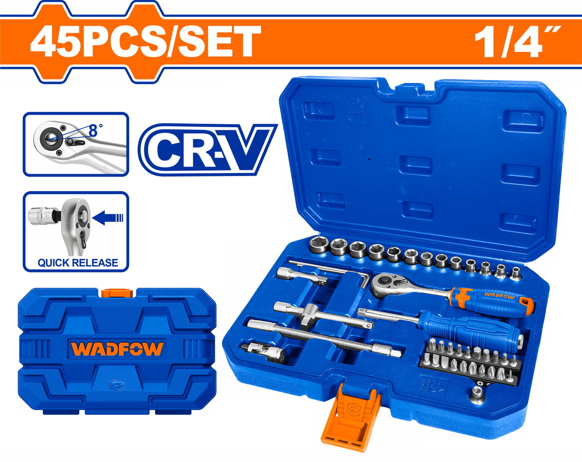 Wadfow WST4D45 Καστάνια με Καρυδάκια 1/4" 45 Τεμάχια