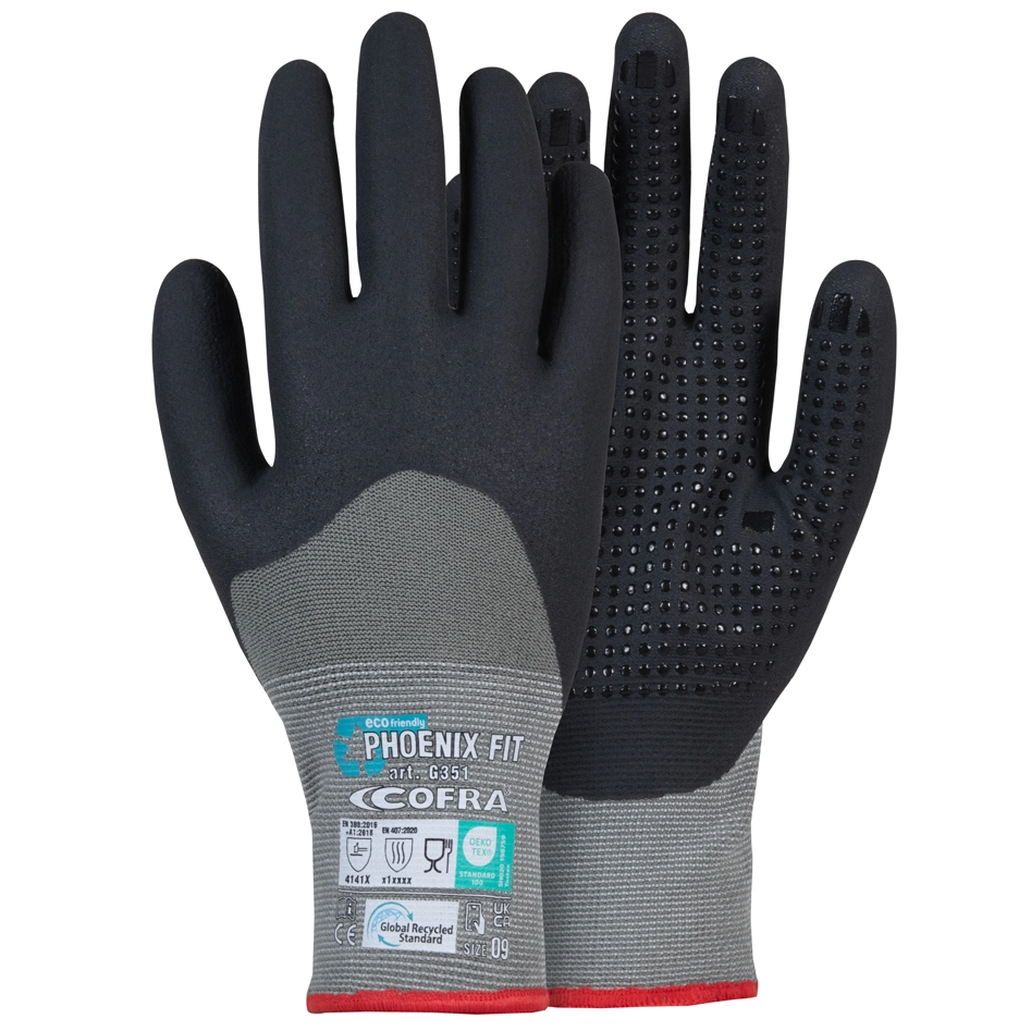Γάντια Νιτριλίου με κουκίδες Cofra Phoenix Fit