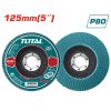 Total TAC641253 Πολύπτερο Γυαλίσματος 125mm P80 για ΙΝΟΧ