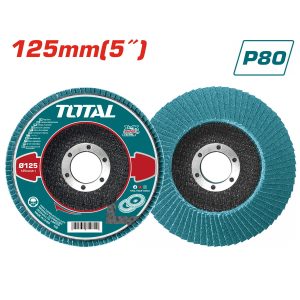 Total TAC641253 Πολύπτερο Γυαλίσματος 125mm P80 για ΙΝΟΧ