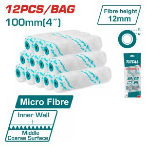Total THRC560412 Σετ Ανταλλακτικά Ρολών Βαφής 100mm / 4" 12 Τεμάχια