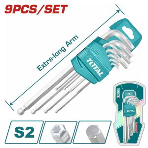 Total THT106292 Σετ Αλλεν Μπίλλιας Μακριά 9 Τεμαχίων / 1.5-10mm