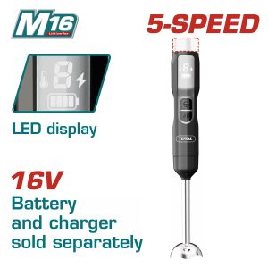Total TJB047K Μπλέντερ Χειρός Μπαταρίας Li-ion 16V Χωρίς Μπαταρία & Φορτιστή