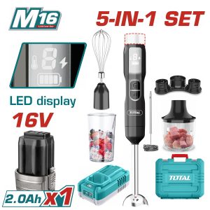 Total TJB056K Σετ Μπλέντερ Χειρός 5 Σε 1 Μπαταρίας Li-ion 16V / 2Ah / 1 Μπαταρία