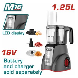 Total TMG026K Μπλέντερ Πολυκόπτης Multi Μπαταρίας Li-ion 16v 1.25lit Χωρις Μπαταρία & Φορτιστή