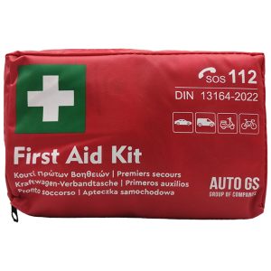 Auto Gs Φαρμακείο Πρώτων Βοηθειών Αυτοκινήτου Τσαντάκι με Εξοπλισμό Με Πιστοποίηση Din 13164:2022