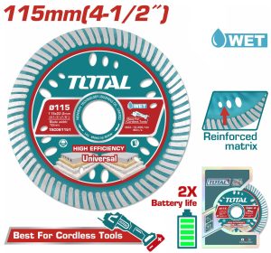 Total TAC061151 Διαμαντόδισκος Υγρής Κοπής 115 Χ 22.2mm Χ 1.6mm Λεπτός