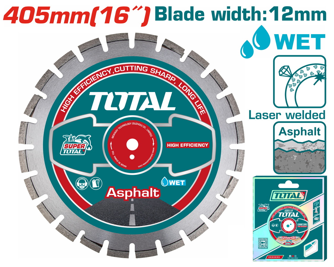 Total TAC2164053 Διαμαντόδισκος Ασφαλτοκόπτη Φ-405 Χ 25.4mm Για TP1016-2EE