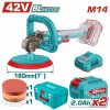 Total TAPLI42182E Γωνιακός Αλοιφαδόρος Μπαταρίας Li-ion 42V / 180mm / 2Ah / 2 Μπαταρίες Brushless Motor Total TAPLI42182E Γωνιακός Αλοιφαδόρος Μπαταρίας Li-ion 42V / 180mm / 2Ah / 2 Μπαταρίες Brushless Motor