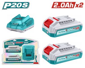 Total TFBCPK2212E Σετ 2 Μπαταριών Εργαλείου Λιθίου με Φορτιστή