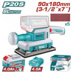 Total TFSLI20313E Παλμικό Τριβείο Μπαταρίας Li-ion 20V / 90X180mm / 4Ah / 1 Μπαταρία BL Motor