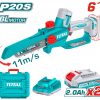 Total TGSLI20662E Κλαδευτικό Αλυσοπρίονο Μπαταρίας Li-ion 20V / 6"/2Ah / 2 Μπαταρίες Σε Βαλίτσα Brushless Motor