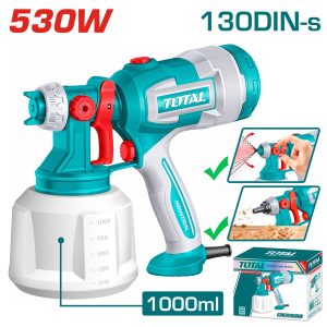 Total TT4506E Ηλεκτρικό Πιστόλι Βαφής 530W / 1000ml (Με λειτουργία φυσητήρα)