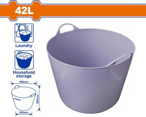 Wadfow WFT1142 Κουβάς Πλαστικός Ελαστικός- Ζεμπίλι 42Lit
