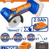 Wadfow WLAP573 Μίνι Γωνιακός Τροχός Μπαταρίας Li-ion 20V / 2Ah / 1 Μπαταρία