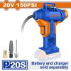 Wadfow WLN2520 Τρόμπα Αυτοκινήτου 150PSI Επαναφορτιζόμενη Li-ion 20V Χωρίς Μπαταρία & Φορτιστή Wadfow WLN2520 Τρόμπα Αυτοκινήτου 150PSI Επαναφορτιζόμενη Li-ion 20V Χωρίς Μπαταρία & Φορτιστή