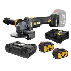 CAT Combo-19 Γωνιακός τροχός μπαταρίας 125mm DX3010B & δώρο κασετίνα & 2 μπαταρίες 4.0ah DXB4 & φορτιστή 15Ah DXC15