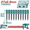 Total TAC02271 Καρφιά για Σκυρόδεμα 27mm / 1000 Τεμαχίων Για TCNLI9005 / TCNLI9008
