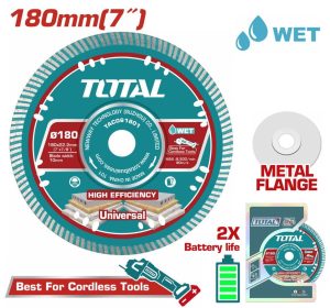 Total TAC061801 Διαμαντόδισκός Υγράς Κοπής 180 Χ 22.2mm Χ 2.2mm Λεπτός