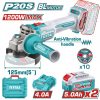 Total TAGLI2120272E Σετ Γωνιακός Τροχός Μπαταρίας 125mm Li-ion 20V / 5Ah / 2 Μπαταρίες BL Motor