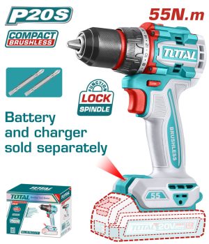 Total TDLI205581 Δραπανοκατσάβιδο Μπαταρίας Li-ion 20V / 55Nm Brushless Motor Χωρίς Μπαταρία & Φορτιστή