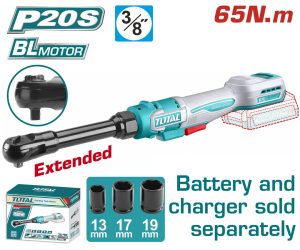 Total TDRLI206529 Καστάνια Μακριά Μπαταρίας 3/8" / 65Nm Li-ion 20V Χωρίς Μπαταρία & Φορτιστή